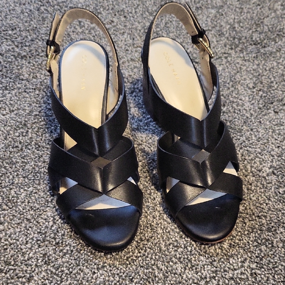 Cole Haan Black Women's Crisscross Sandals